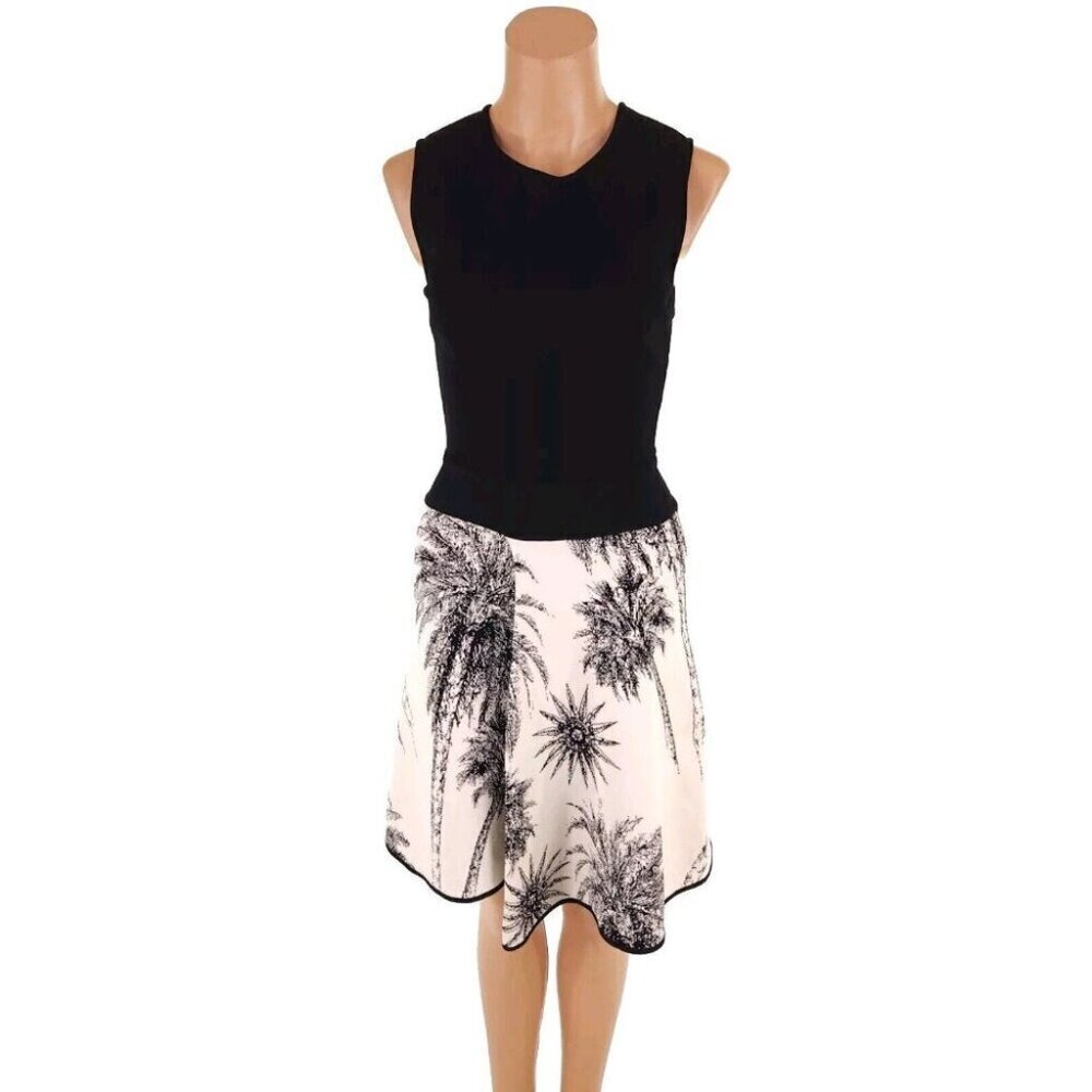 Elegant Black and White Mini Dress